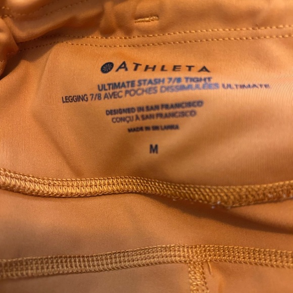 Athleta salutation stash pocket leggings in foliage orange - Picture 8 of 8